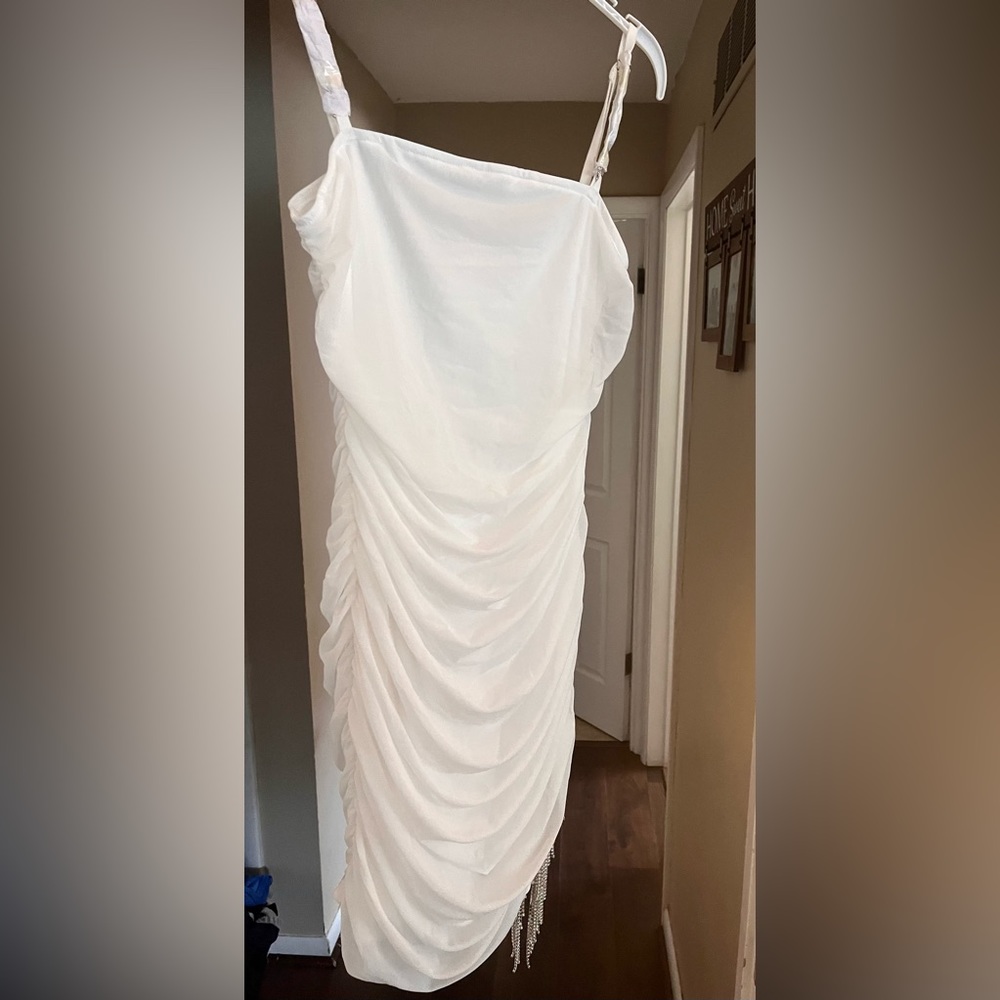 White mini dress